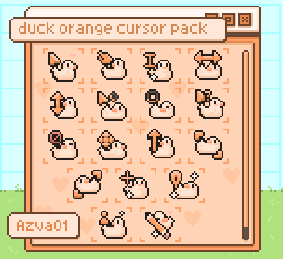 Orange duckling cursor pack by Azva01
